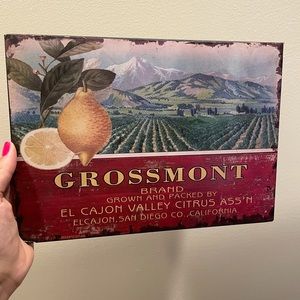 Lemon metal kitchen art